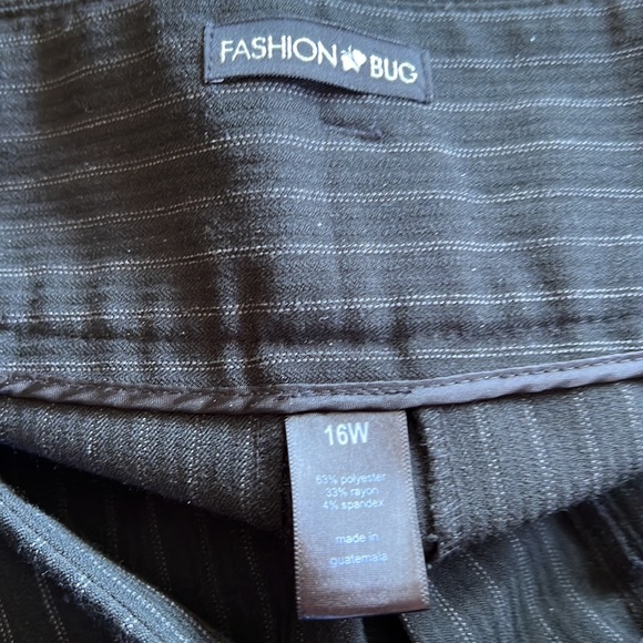 Fashion Bug 16W Pinstripe Flare leg Pants. - Picture 3 of 5